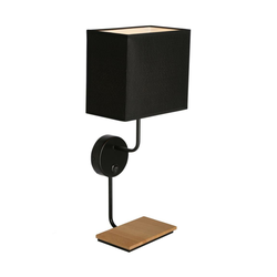 Keto Zidna Lampa sa Prekidačem Crna 1x40W E14
