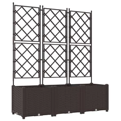 Vrtna saksija 3 pcs Smeđa 120 x 40 x 143 cm Plastika