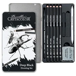 Umjetnički kpl za crtanje i skiciranje Deep Black Set Cretacolor 10 kom