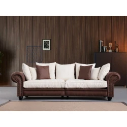 Atelier del Sofa Trosed Fresno 3, 300x115x80 cm, Braon-beli