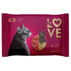 My Love Vlažna hrana za mačke, Govedina, 4x85g