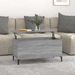 Stolić za kavu siva boja hrasta 90x44,5x45 cm konstruirano drvo