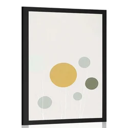 Plakat minimalistična drevesa s krogi - 30x45 no frame