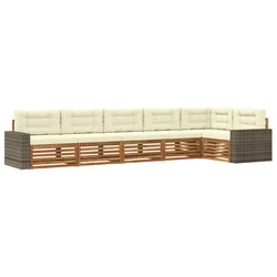 Set vanjskih sofa 6 pcs Prirodna i krem 402 x 172,5 x 73 cm