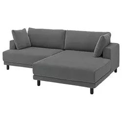 UPPAKRA Modularna sofa trosed, s lenjivcem, desno/Johanneshov tamnosiva