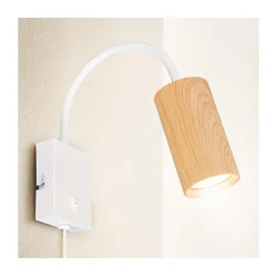 Brilagi - SELE fleksibilna zidna lampa 1xGU10/30W/230V bela/hrastov dekor