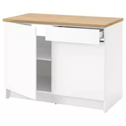KNOXHULT Podni ormarić s vratima i fiokom, bela, 120 cm