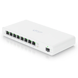 Ubiquity Switch (8) GbE RJ45 ports with 27V passive PoE output,1 SFP port