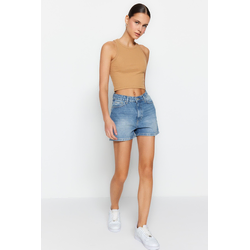 Trendyol Blue Denim Shorts & Bermuda