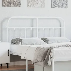 Vidaxl vidaXL Kovinsko vzglavje postelje belo 150 cm