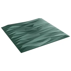 Zidne panele 12 pcs Kamen zelena 50 x 50 cm XPS pjena