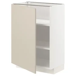 METOD Podni element s policama, bela/Havstorp bež, 60x37 cm