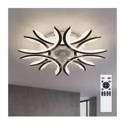 Brilagi - LED prigušiva plafonski ventilator LED/70W/230V prečnik 76 cm crna + daljinski upravljač