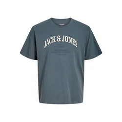 JACK & JONES Majica JJEDENVER antracit/grafit/off-bela