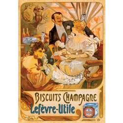 D-Toys - Puzzle Mucha: Biscuits Champagne Lefévre - 1 000 kosov