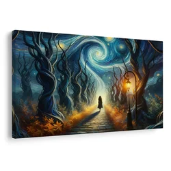 Slika pot v zvezdnato noč - 30x20