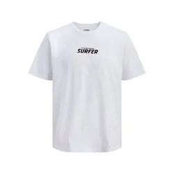 JJ Rebel by Jack & Jones majica Asher sa surf printom za muškarce, bela, XL