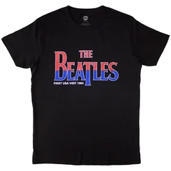 The Beatles First USA Visit Black L Majica