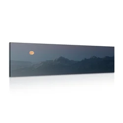 Slika polna luna nad gorami - 150x50