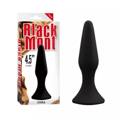 Butt plug L Silicone Plug, 12.8cm, Crni