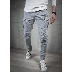 Denistar Muške pantalone 100-2548-4, Kargo, Sive