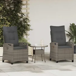 Vrtna stolica 2 pcs Siva i tamno siva 56 x 60 x 112 cm