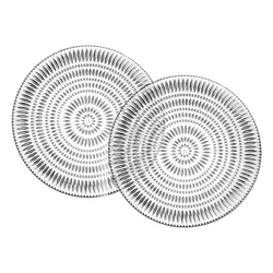 Jedilni krožnik ETHNO 28 cm, set 2 kosov, steklo, Nachtmann