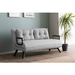 ATELIER DEL SOFA Dvosed Sando 2 Seater Teddy Fabric Grey