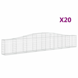 Lučne gabionske košare 20 kom 400x30x60/80 cm pocinčano željezo