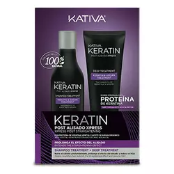 Frizerski Set za Brazilsko Ravnanje Kativa Keratin (2 pcs) (250 ml + 200 ml)