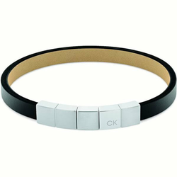 Calvin Klein Modna usnjena zapestnica Architectural Lines 35000490