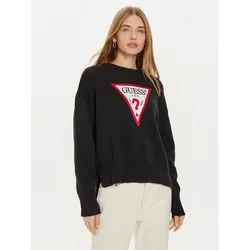 GUESS JEANS Pulover  temno rdeča / črna / bela
