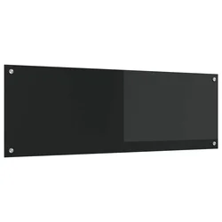 Kuhinjski zid Crna 120 x 40 cm Staklo otporno na udarce