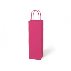 MFP poklon vrećica za bocu T12 kraft 12x36x9cm roza