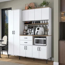Hanah Home JE270 višenamenski ormarić 180 × 204,2 × 45 cm, bela/orah