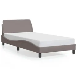 Vidaxl Posteljni okvir Dover taupe 100x200 cm blago