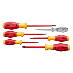 FELO Set šrafcigera No.9 VDE SL/PH sa testerom napona 91396198 6 kom
