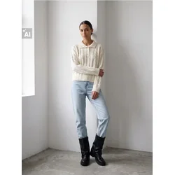 Sinsay - Mom fit farmerke sa ispranim efektom - plava