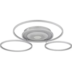Globo 67824-60 - prigušiva LED plafonska lampa MILES 60W/230V 80,8x99,2 cm srebrna + daljinski upravljač