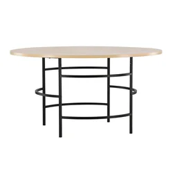 Miza Dallas 4695 (Črna + Svetlo rjava) Črna, Svetlo rjava, 74cm, MDF plošča, Kovina