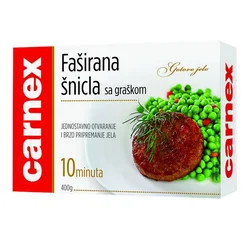 CARNEX Faširana šnicla sa graškom, 400g