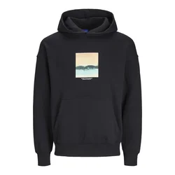 JACK & JONES Majica, črna