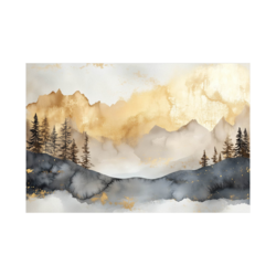 Canvas Slika na platnu Zlatna planina, Akvarel, 90 x 60 cm