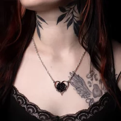Ogrlica ALCHEMY GOTHIC - Heart of Blackness - P991