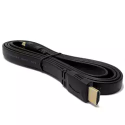HDMI kabal na HDMI 1.5m FLAT crni