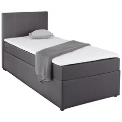 P & B POSTELJA Z VZMETNICO 90 cm x 200 cm , tekstil siva