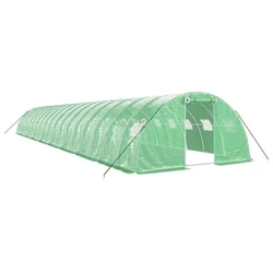 Staklenik s čeličnim okvirom zeleni 72 m2 18 x 4 x 2 m