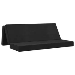 Sofa na razvlačenje 180 x 67 x 45 cm Crna