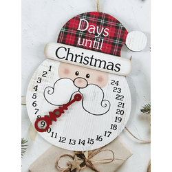 COUNTING DAYS TILL CHRISTMAS white