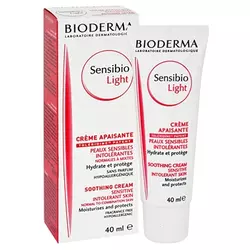 Bioderma Sensibio Light pomirjujoča krema za netolerantno kožo (Soothing Cream) 40 ml